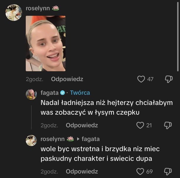 Ricckc137's tweet photo. Fagacie siada psycha bo jest złomowana przez dzieci na tiktoku i się kłóci z 12 latkami o to że jest od nich ładniejsza XD https://t.co/8bdn4IAr6k