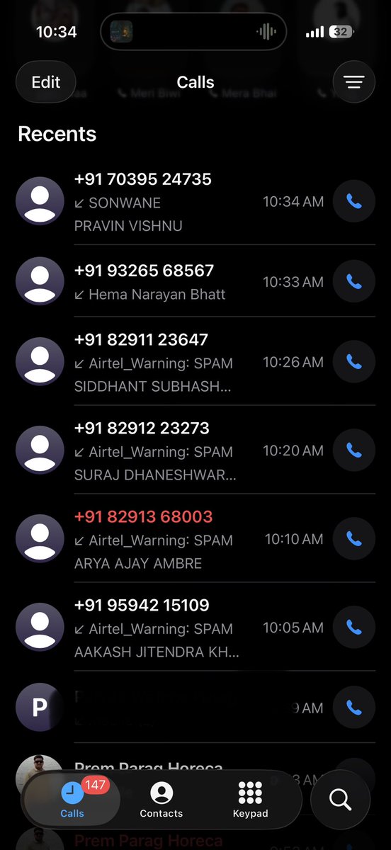 mr_hulka's tweet photo. 11 calls from @Bajaj_Finserv since 9:15 AM. Different regular numbers, all pushing personal loans.

@airtelindia @TRAI After all the anti-spam campaigns and regulations, how is this still happening?

11 calls in a few hours is not “spam”. It is harassment. What are you doing? https://t.co/NU00ULxQHP