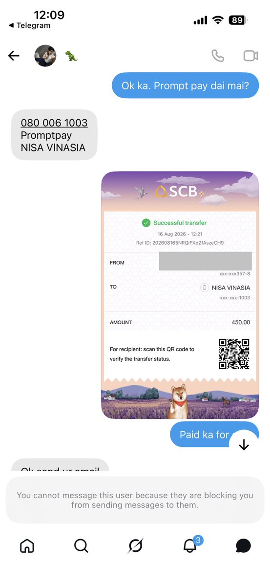 downbadfordk's tweet photo. PSA: @phuwinsacuu (formerly @hawsyva) is a scammer. She is selling more tickets for other events. 🙄

The account she used for prompt pay is 

080 006 1003
Promptpay
NlSA VlNASIA https://t.co/wdIHHw2aJc