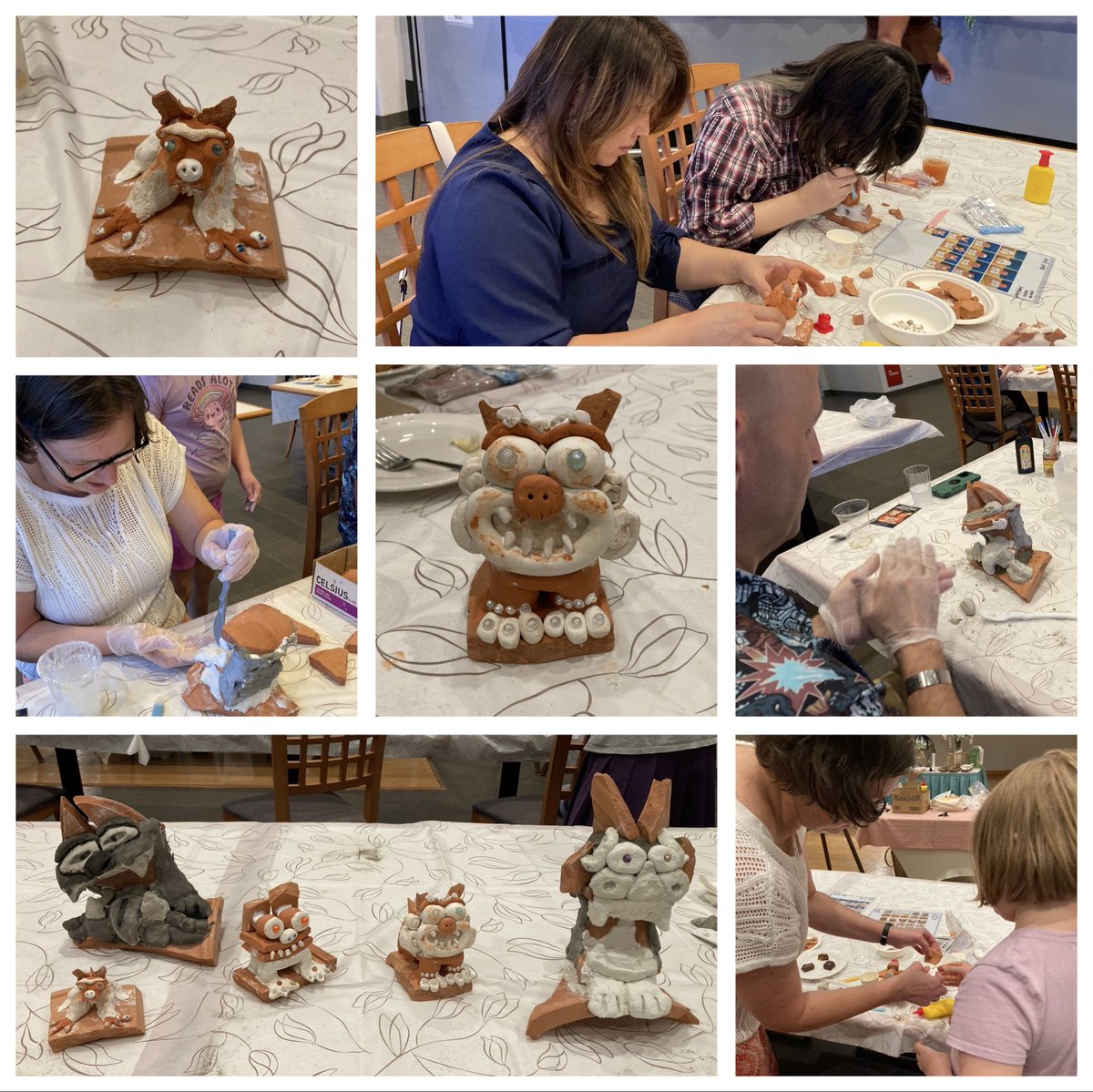 uconero's tweet photo. Original Shisa making night at SurfSide Camp Kinser. Everyone did fantastic job, super creative and talented people, very impressed! オリジナルシ－サ－作りat キンザ－SurfSideとてもクリエイティブで自分のビジョンを持った器用な生徒さん達でした。素晴らしい！
 
#沖縄ワークショップ https://t.co/XvoSLcsCHy
