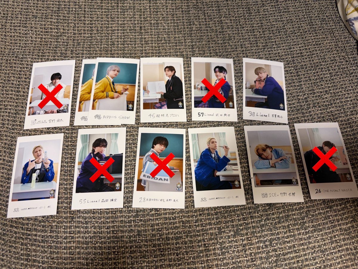 ta___02y's tweet photo. EBiDAN THE LIVE 2026 エビライ ミニフォト 隣の席セット 交換

【譲】SHOW アロハ 芳賀柊斗 古川毅  竹野世梛

【求】超特急 タクヤ ONE’NONLY  HAYATO      買取

郵送での交換
リプ･DMお待ちしております。 https://t.co/44SMDpWXzE