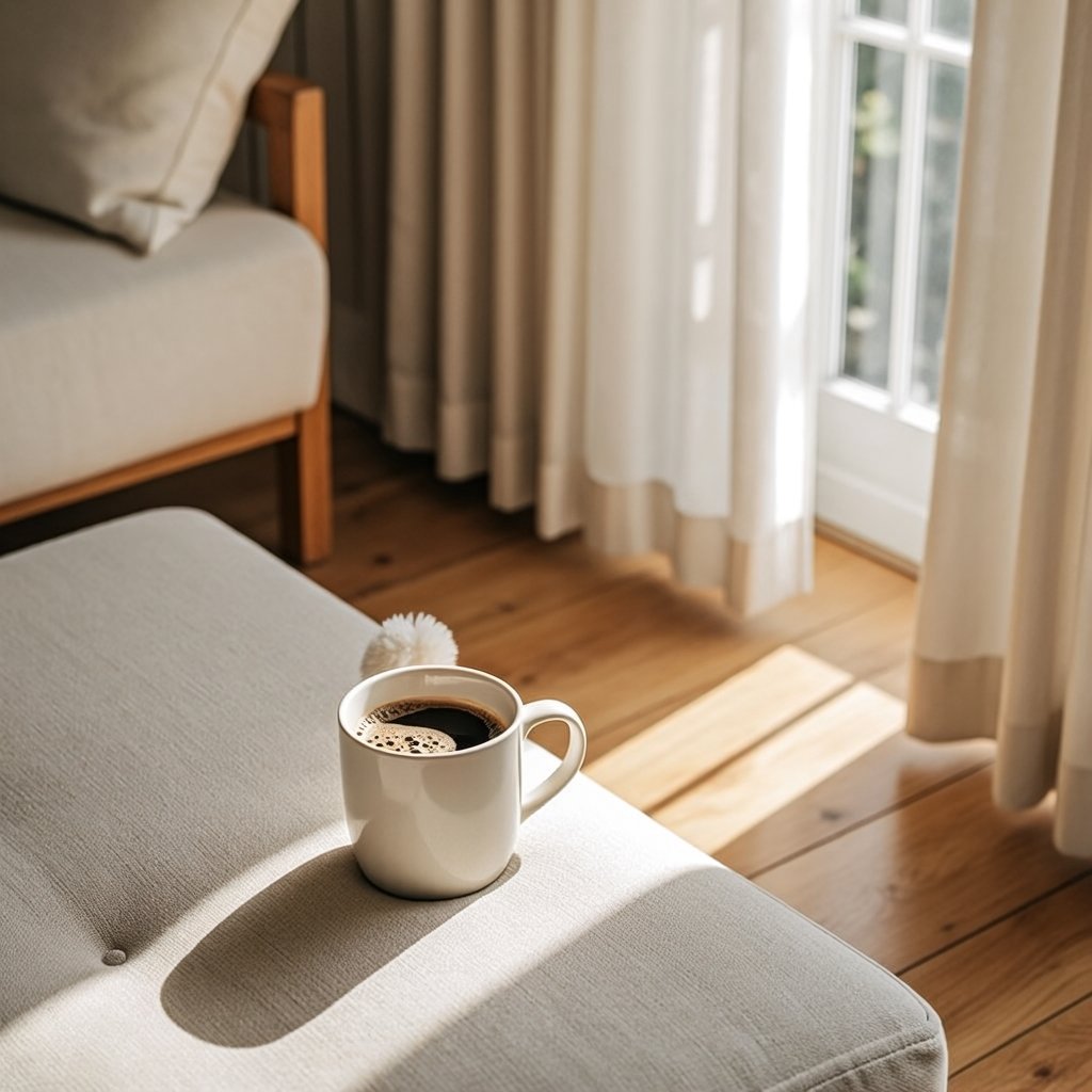 angelique0007's tweet photo. [When I moved to a small studio last year, I never thought I’d trade my big guest room’s clutter for morning coffee by a tiny window that feels like my whole world. Small changes, big peace.]， https://t.co/rZ9WhHepoM