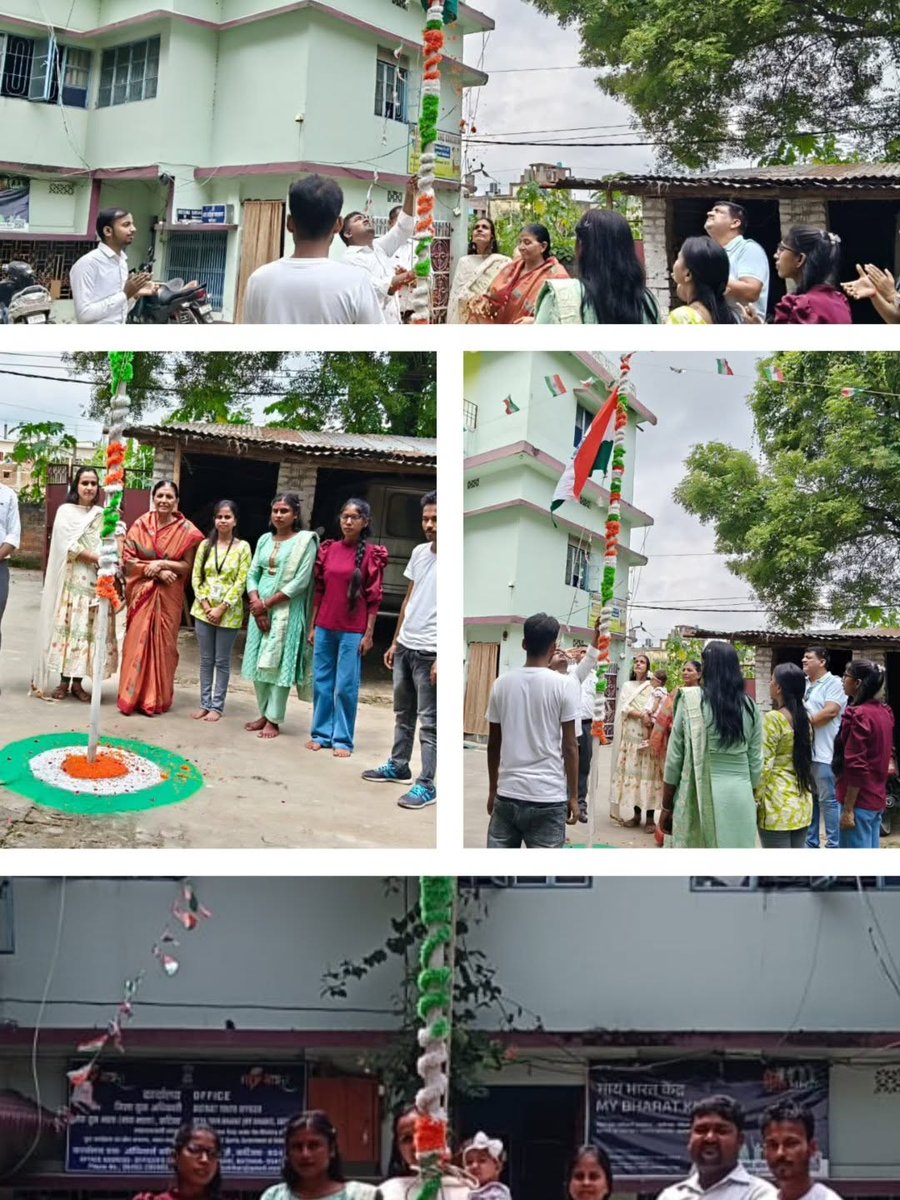 YuvaKatihar's tweet photo. Flag Hosting at MY Bharat Katihar Kendra, Dignitaries   from Social Sector, District Administration Graced this auspicious occasion along with our proud MY Bharat Volunteer.
@mybharatgov https://t.co/hk4sk0KVgx