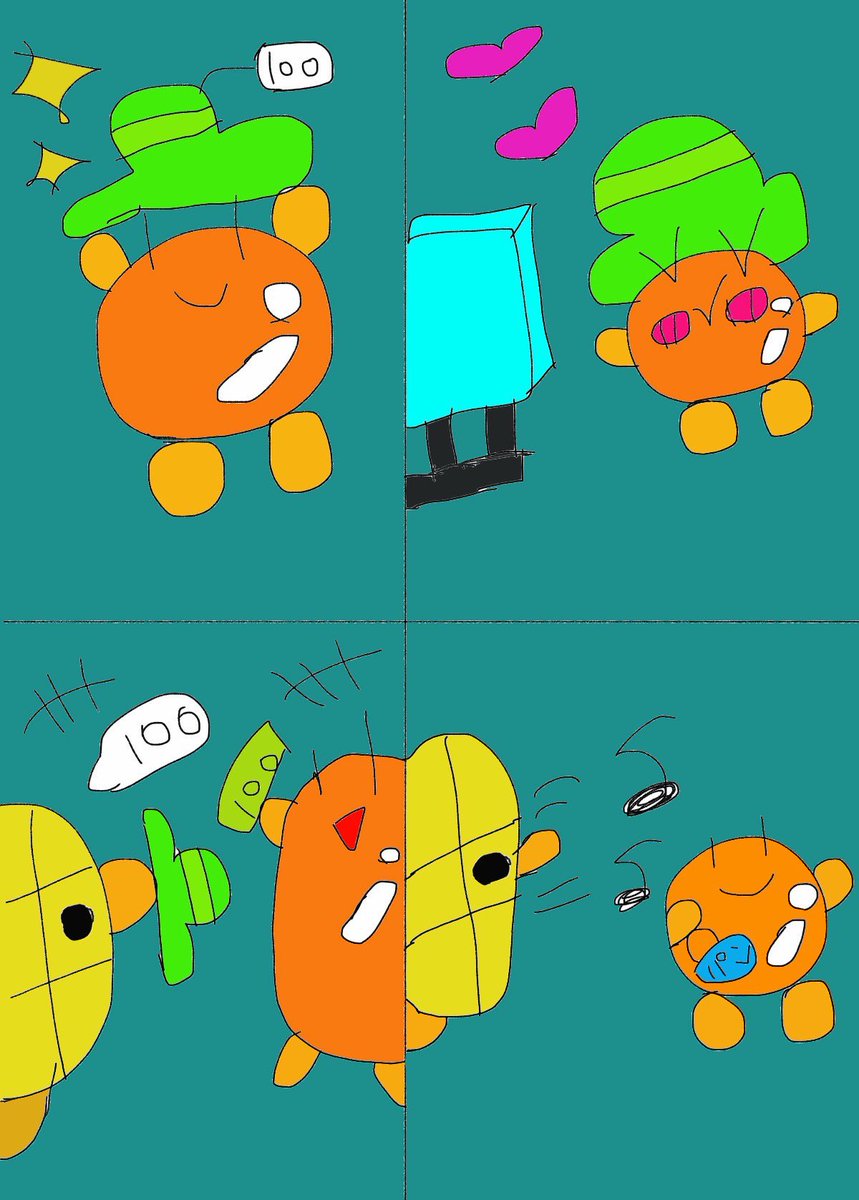 inunultuko's tweet photo. 息抜きに4コマ漫画を手描きしました
スマホで指で書いて、色使いもコロコロ変わってる雑な4コマですが
一応、丸パンの若き考古学者、パルが主人公の4コマです
紫のは相棒のぶどう犬のムイ
これ描くなら、小説完結させろよって話ですが
いかんせん、ペンが動かないです
もえしばしお待ちを https://t.co/1cdyJ7oiw4