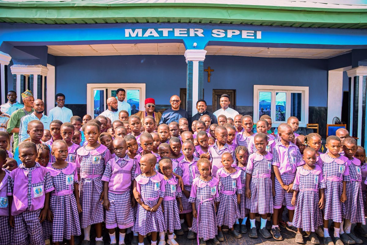 PeterObi's tweet photo. Yesterday, I continued my trip to Kogi State. I travelled to Onugba Ukoh in Olomaboro Local Government Area. There, I visited Mater Spei Model Nursery and Primary School, a facility made possible by the generous support of international donors.

It was a privilege to lay the foundation stone for the planned Mater Spei Secondary, Technical, and Vocational School. This significant undertaking is designed to enable young people from the local and surrounding communities to pursue their education while simultaneously gaining the technical and vocational expertise necessary for them to become self-sufficient and contributing members of society.

I extend my sincere appreciation to the proprietor and management for their visionary leadership, foresight, and dedication to investing in the education of our youth. I also conveyed my commitment to supporting this commendable initiative.

The imperative for continuous and strategic investment in education across our nation cannot be stressed enough. In a context where approximately 20 million Nigerian children are not enrolled in school, every endeavour to broaden educational access warrants encouragement and backing.

Education serves as the bedrock upon which we can construct a nation characterised by productivity, innovation, and prosperity. It is the platform from which an individual from humble beginnings can achieve prominence, irrespective of personal connections.

A New Nigeria is POssible. -PO