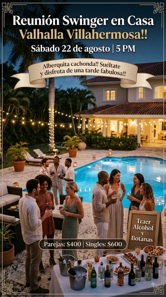 casavalhallatab's tweet photo. Ya esta la invitación para el proximo sabado!!

Reserva tu espacio y disfrutemos de una tarde especial!!

Interesados enviar MD

Singles se les pide foto!! https://t.co/NvNX0a9bLM