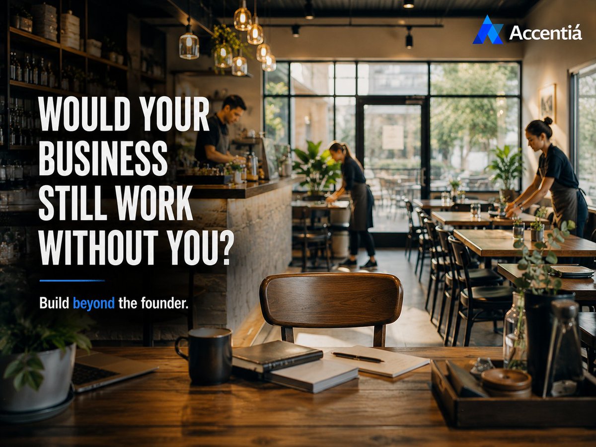 AccentiaCons's tweet photo. Would Your Business Still Work Without You?
Read more @ https://t.co/trV0ZNeFqJ 
#Entrepreneurship #SME #SmallBusinessGrowth #FounderLedBusiness #BusinessSystems #ScalableBusiness #FranchiseStrategy https://t.co/cclXpuqTpc