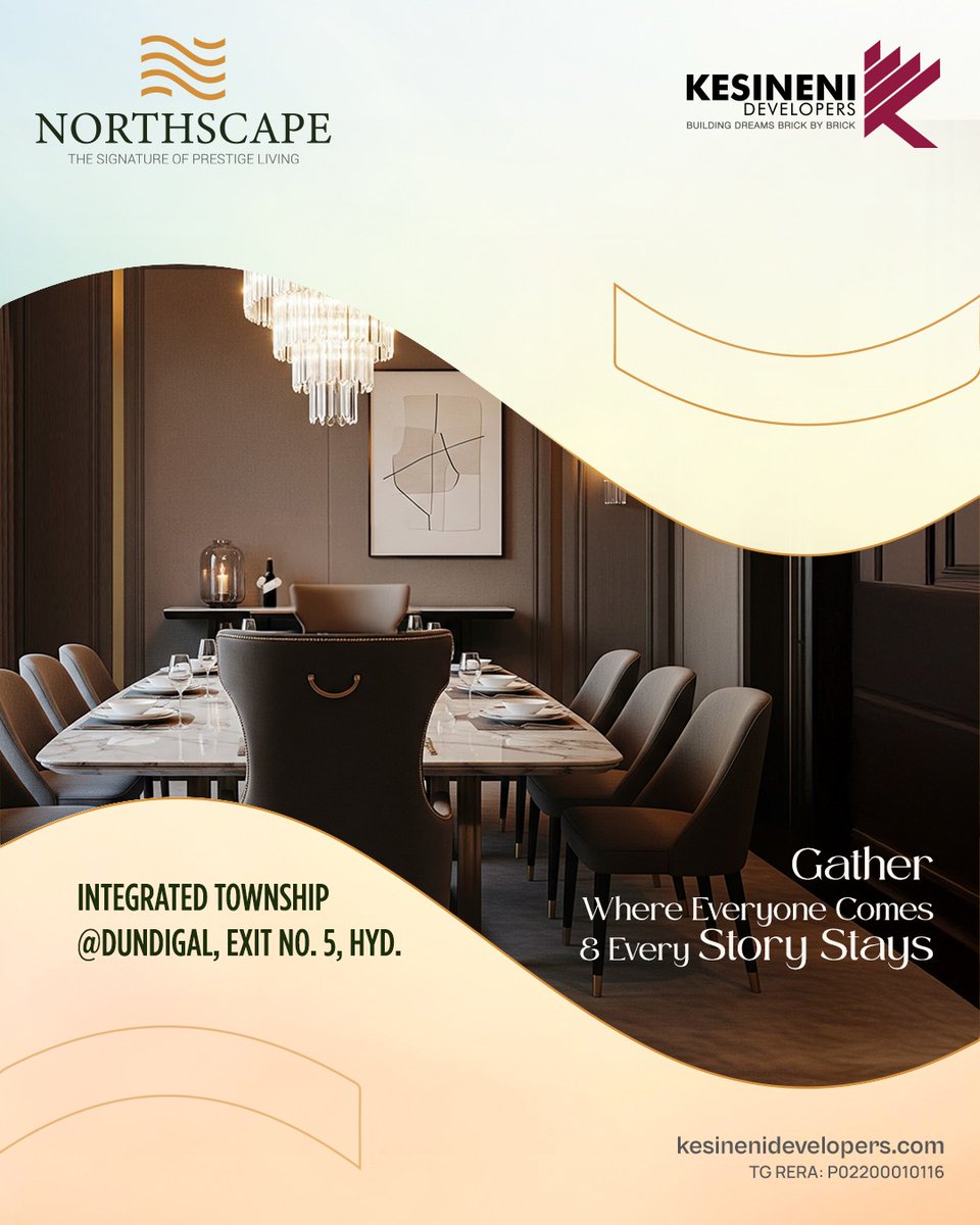 KesineniDev's tweet photo. At #Northscape by #Kesineni, every space is imagined for the people and experiences that make life meaningful.  

🏡 32 Acres
🏘️ 417 Units
📐 167–200 Sq. Yds.
📍 Dundigal, Exit No. 5, Hyd.

#KesineniDevelopers #HyderabadRealEstate #Dundigal #villasforsale #hyderabad https://t.co/QK9lG98O20