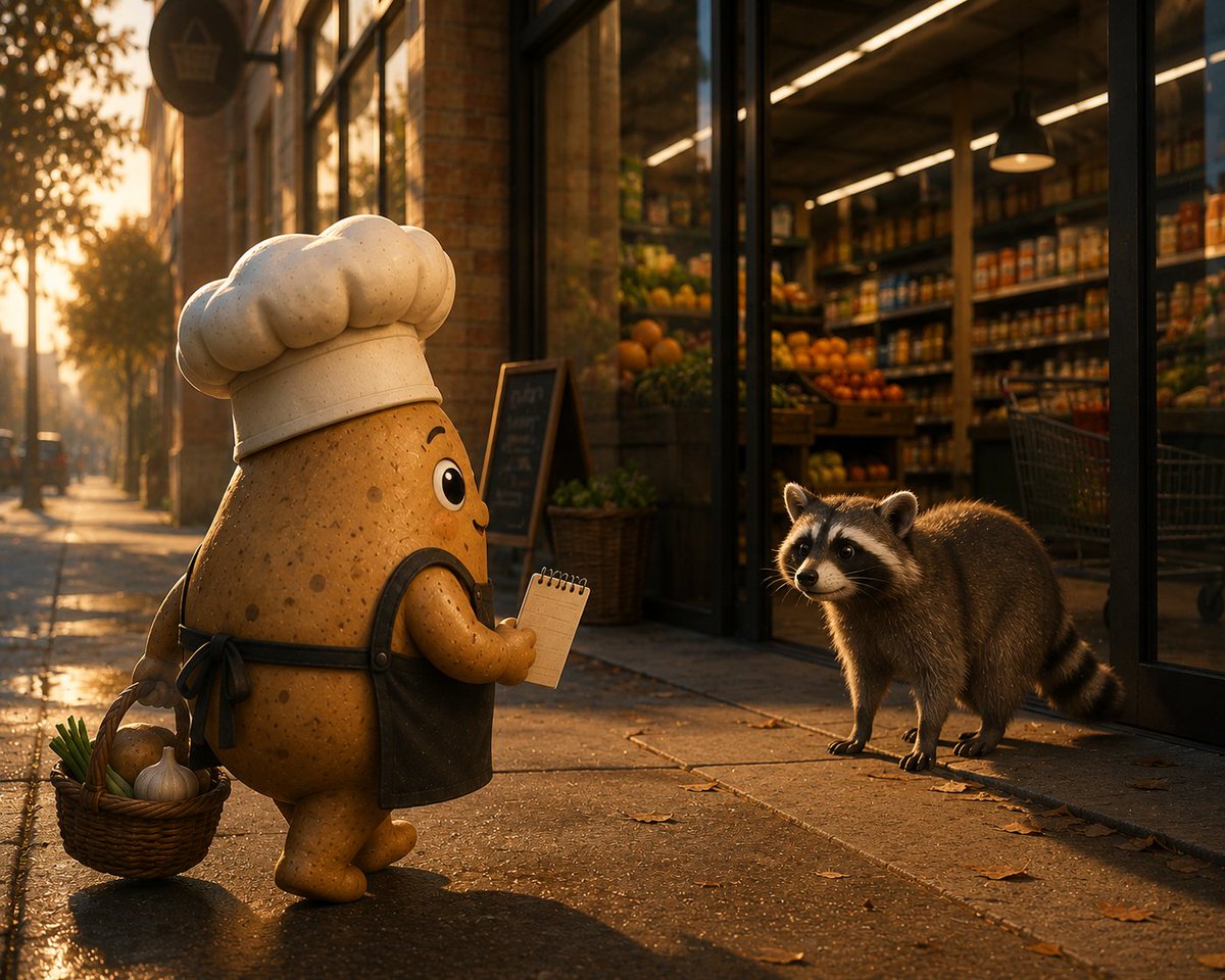 CookedMeme_'s tweet photo. Cook was looking for ingredients.
Instead, he found Jimothy. 🥔🦝 https://t.co/VEjAnD1Z4G