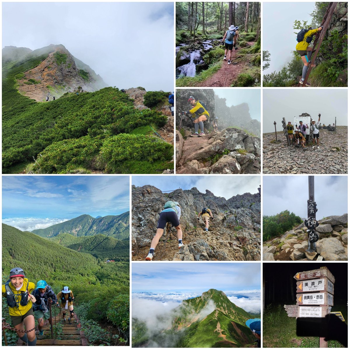 yumi_UltraMama's tweet photo. 日本百名山の1つ赤岳へ⛰️美濃戸登山口をam 4:00出発。八ヶ岳特有な絨毯の様な苔に癒されながら目指せ2899m⛰️🌳登る程に急登。四つ這いでクライミングみたいになったり垂直梯子あり細道鎖場ありでへっぴり腰🤣下見たら足すくむ景色を堪能しながら横岳➡硫黄岳と登頂。トレイルランとは違った楽しさよ🤩 https://t.co/DG3GliQMW9