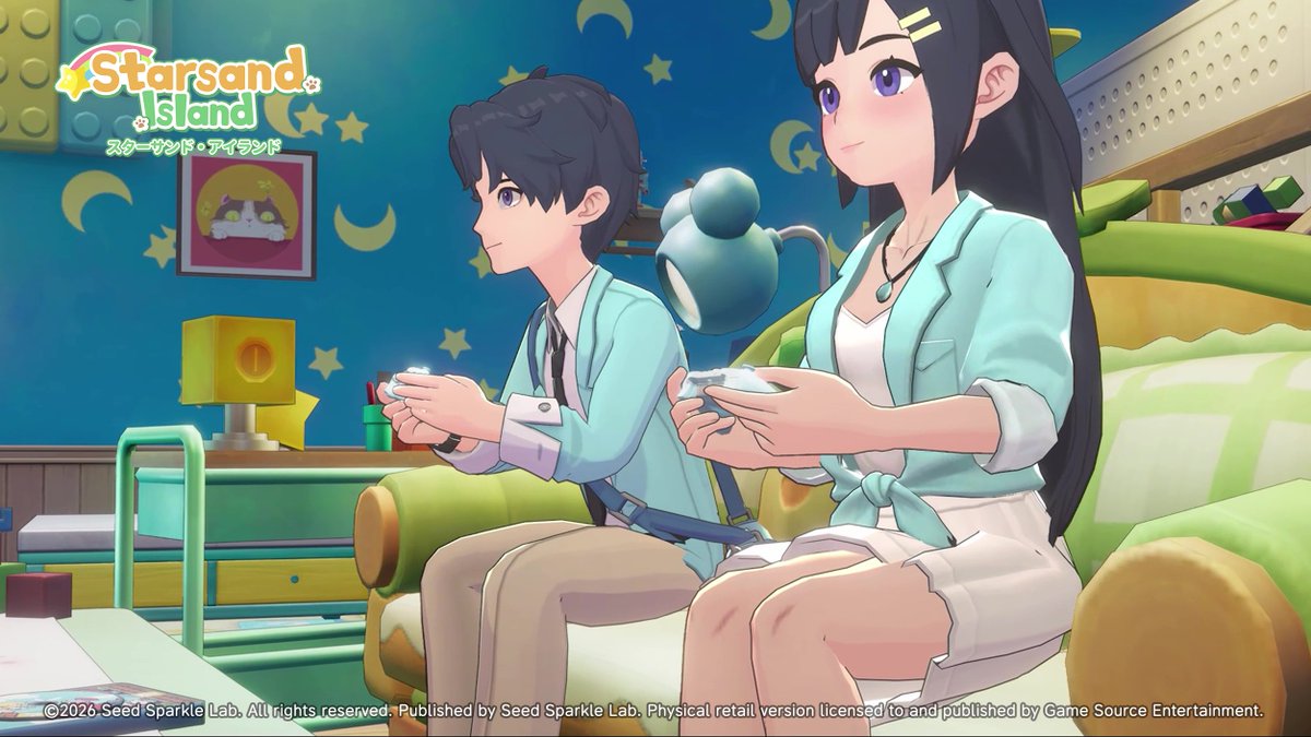 gse_japan's tweet photo. 【スターサンド・アイランド Starsand Island】最大4人で一緒に遊べる！

「スターサンド・アイランド」最大4人でオンラインマルチプレイに対応可能！
家族や友達と一緒に島を冒険したり、農業や釣り、素材集めを楽しんだり、自分だけの理想の小屋を建てたり……それぞれのペースで、のんびり島暮らしを満喫しよう！
仲間と一緒だからこそ楽しめる、賑やかで癒しのスローライフをお楽しみください！

◆ パッケージ版予約特典
限定白いスポーツカー「光速・スピアリング」DLCをプレゼント！
※本特典はパッケージ版限定の予約特典です。

◆ 発売日
パッケージ版：2026年8月20日（木）発売
※8月18日に発売となるのはダウンロード版のみです。パッケージ版の発売日は従来どおり8月20日となります。

あなただけの癒しの田園スローライフ、いよいよ始めます！
#スターサンド・アイランド #StarsandIsland #NintendoSwitch2 #PS5