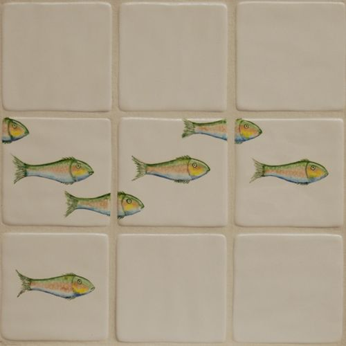 lavieestbelIe's tweet photo. Ceramic fish tiles https://t.co/cDWdPcRNTB