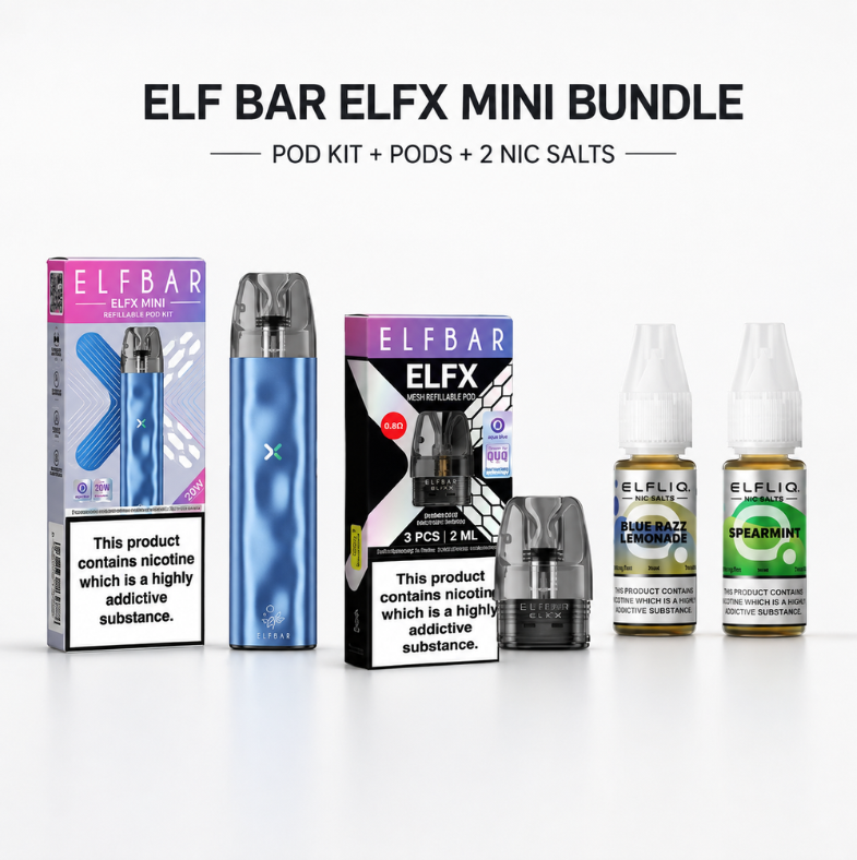 vapestoreuk1's tweet photo. POV: You said โIโll only have a quick lookโ... and somehow the ELFX Mini Bundle is now part of the group chat ๐
No judgement, just vibes.
#ELFBAR #ELFX #ELFXMini #PodKit #VapeUK #PodSystem #USBTypeC #Refillable #VapeTech https://t.co/bbVhP4uvcX