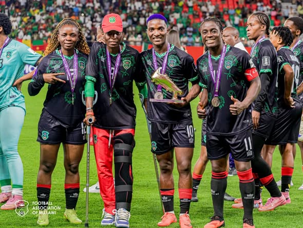 USEmbassyLLW's tweet photo. 🇲🇼⚽ What a journey for the Scorchers! 🔥

You fought hard, inspired a nation, and showed the world what Malawi can do. Congratulations on a memorable Women’s Africa Cup of Nations 2026 campaign! We’re proud of you. 👏🏾🇲🇼 

📸: @FAMalawi https://t.co/6nhiJGNUkx