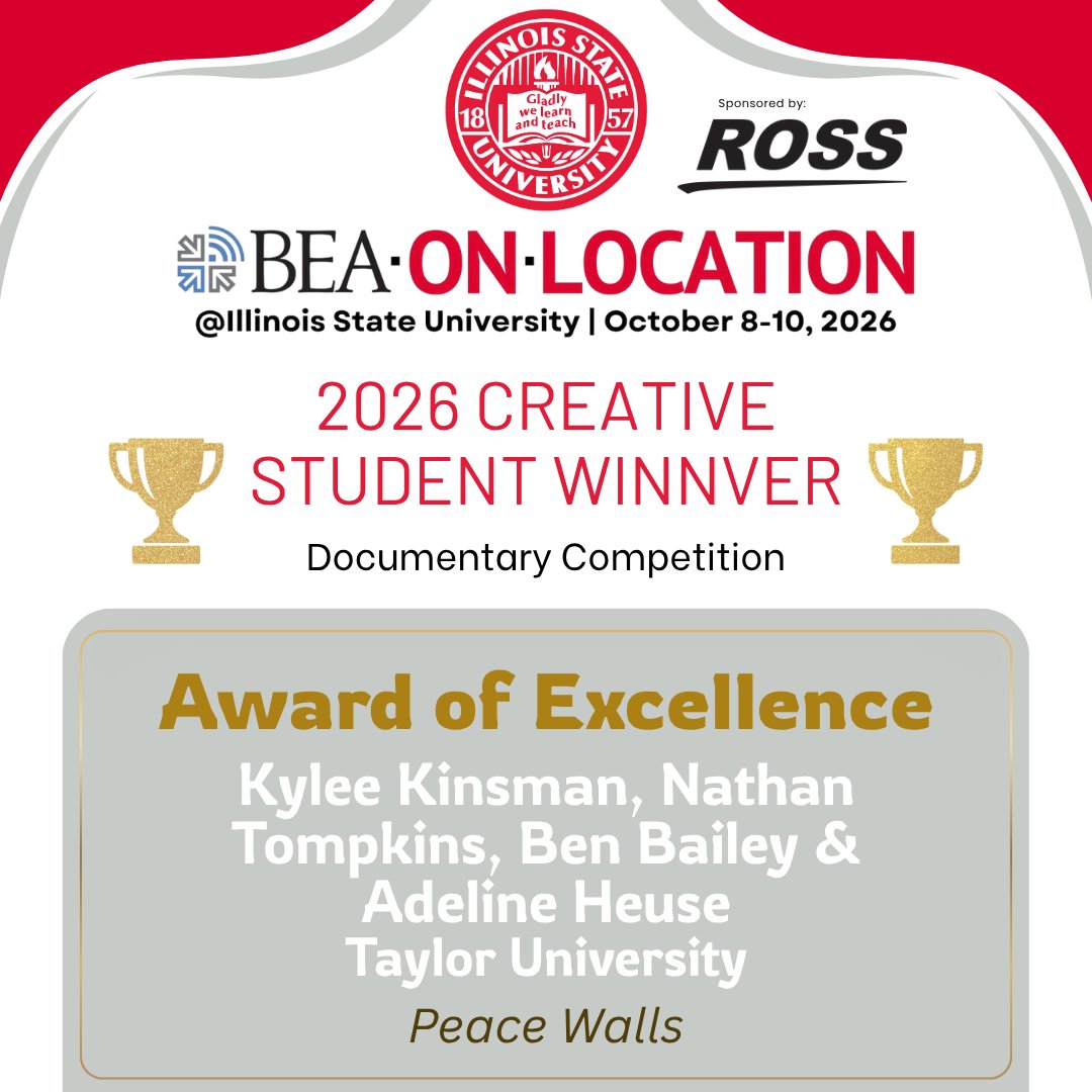 BEAWebTweets's tweet photo. 🎬 And the winners are… Our 2026 On-Location Student Documentary Competition honorees have been announced! Congratulations to the students bringing compelling stories to the screen. 

See who won: https://t.co/uLNkBLpOOP
@FurmanU @yorkcollegepa @tayloru https://t.co/139kW3YASl