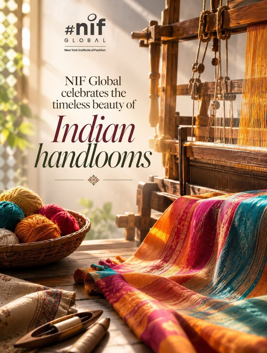nifchennai's tweet photo. Celebrating Indian Handlooms 🇮🇳

At NIF Global, we celebrate the timeless artistry of Indian handlooms—where heritage, craftsmanship and design come together.

#NationalHandloomDay #NIFGlobal #IndianHandloom #HandloomIndia #handloomday

[Indian Handloom Heritage Craftsmanship] https://t.co/vAcJ4WxiA9