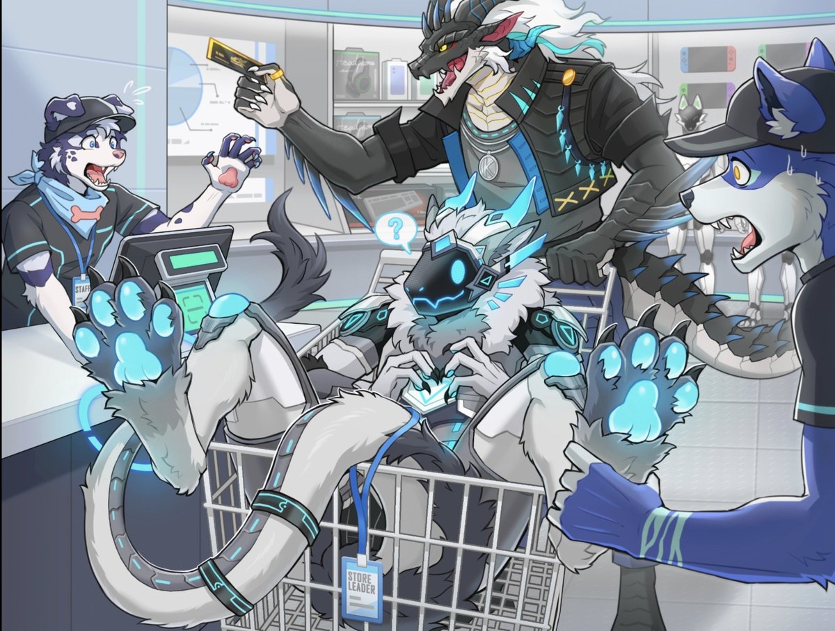 C6H8O2pro's tweet photo. It seems the store leader is decidedly not for sale 🙃

@KollBadoggo 
Staffs: @KollBadoggo @icedust10 
🎨by @Egretfoooox 

#protogen https://t.co/gv3jXn8xjC