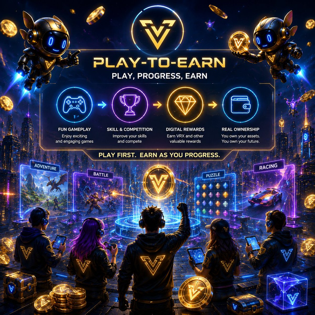 VORIXAhub's tweet photo. 📚 Web3 Tip #12

What is Play-to-Earn?

Play-to-Earn (P2E) allows players to earn digital rewards through gameplay.

But the real goal of GameFi should be more than earning:

🎮 Fun gameplay
🏆 Skill & competition
💎 Digital rewards
🌐 Real ownership
Play first. Earn as you progress.
#GameFi #TON #Web3 #VORIXA