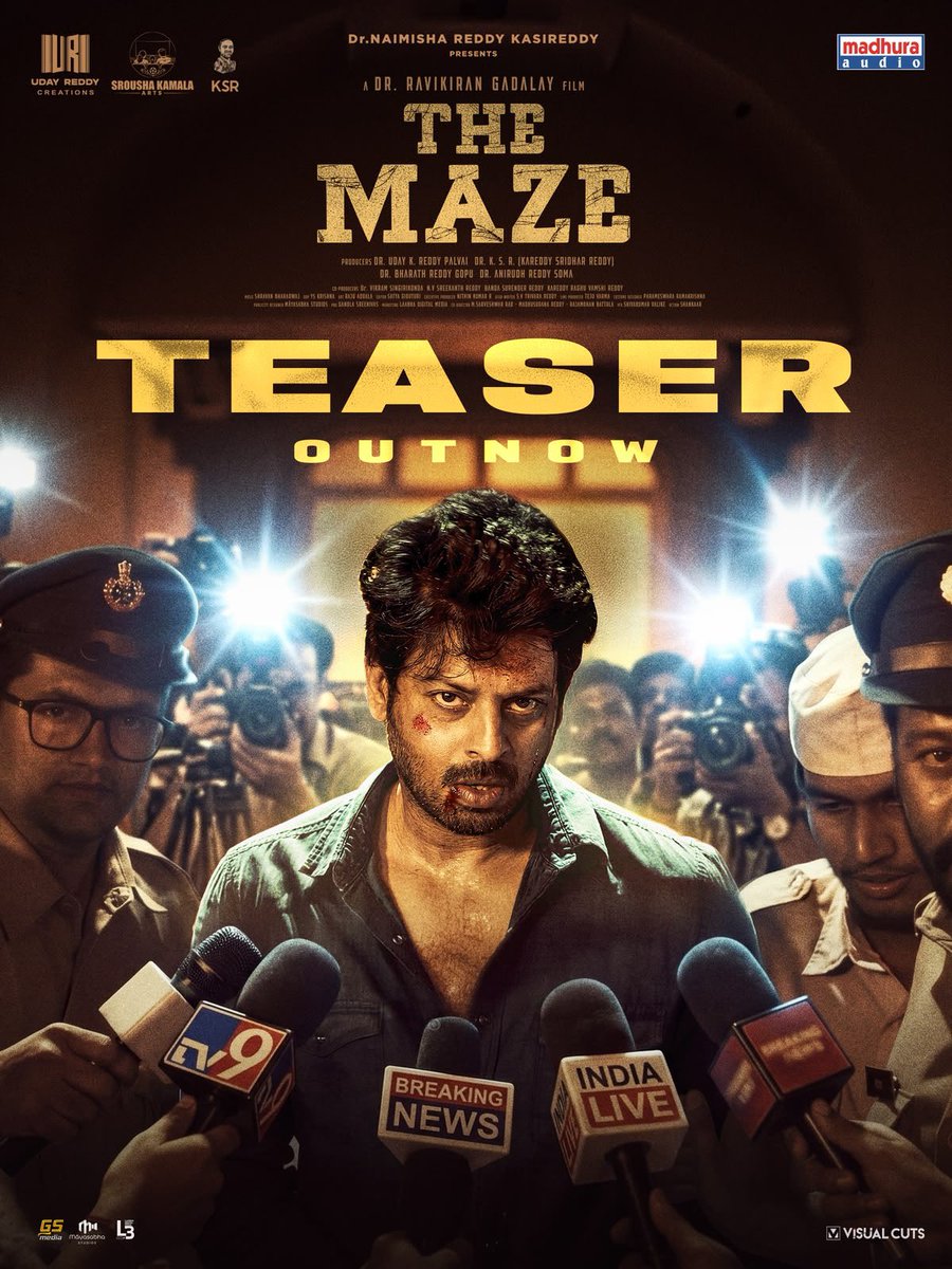 Telugu_Cult's tweet photo. 🎬 THE MAZE | OFFICIAL TEASER OUT NOW! 🔥

The wait is over. The mystery begins. 

▶️ Watch Now!
https://t.co/qmIa3VozyQ
⭐#Sriram @PriyankaOffl  @Hrithika_S 
@SroushaKamala  #URCreations @DrBharathReddyg  
Director: @ravikirangadaly 
Music On: @MadhuraAudio  
DOP: @Dpyskrishna https://t.co/oLt2G8WN8f