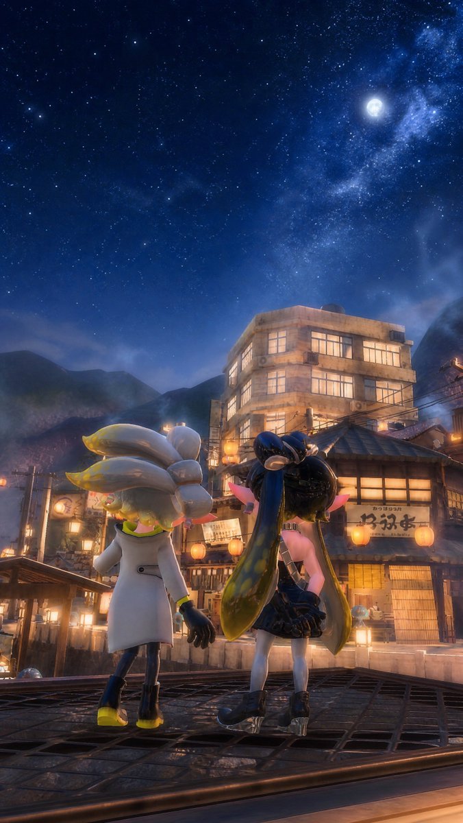 TeamSpuOfficial's tweet photo. 湯街の夜想曲🫧✨

※合成有※

#シオカラーズ
#SquidSisters
#スプラトゥーン
#Splatoon https://t.co/cU5DdxVlw8