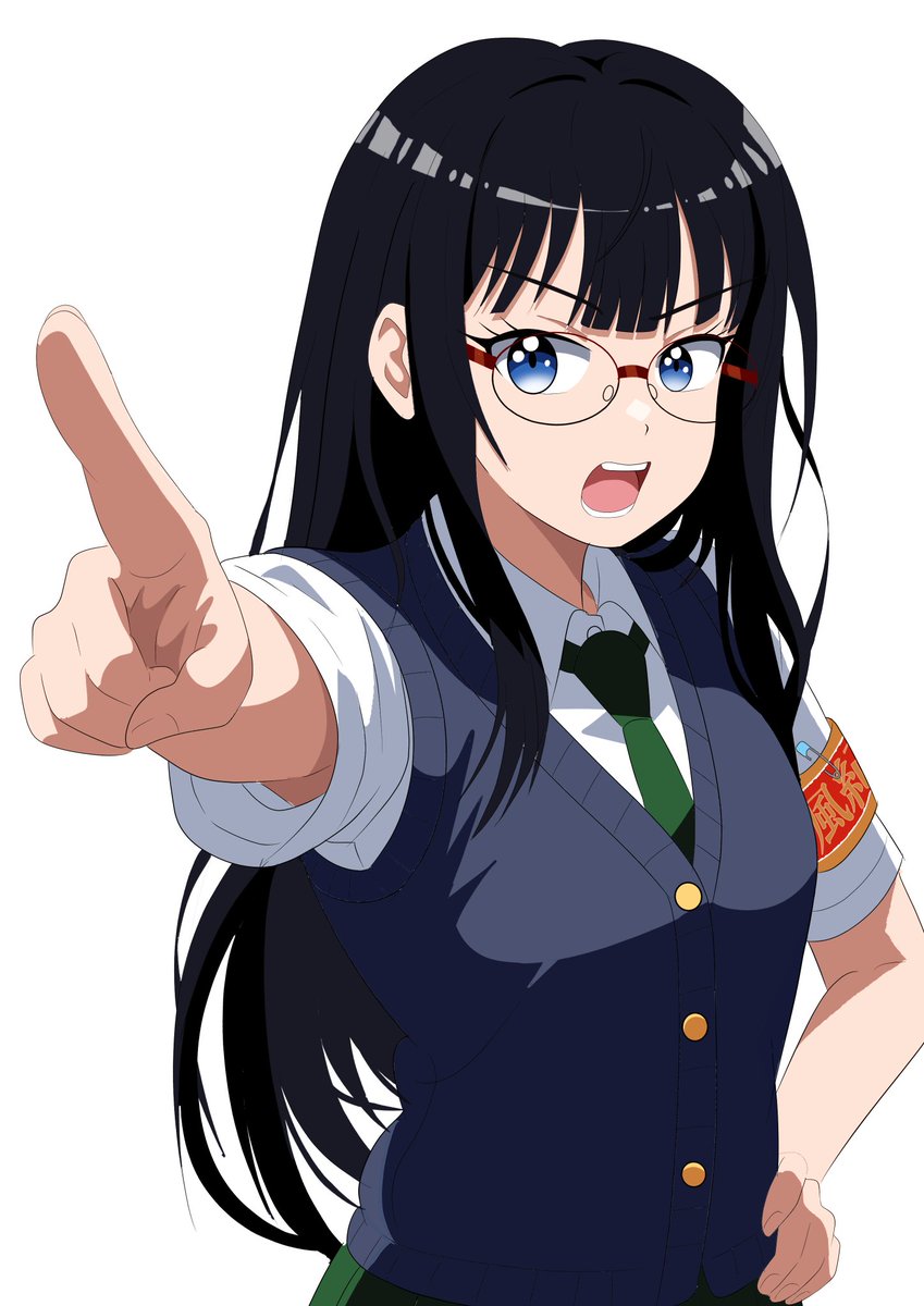 ichihara_sennin's tweet photo. 山手線駅擬人化計画の池袋さんの白背景バージョンです。アニメや漫画でよく見る風紀委員ですが実際にはあまり聞かないですよね。ちょっと見てみたいですね。次回は大塚さんです。 https://t.co/BwI3TFBzMf