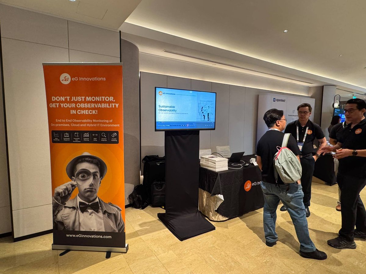 eGInnovations's tweet photo. Looking back at #SIF2026, we’re grateful for the conversations around sustainable #observability. Keegan Chua shared why keeping observability effective over time is critical for resilient, mission-critical systems. Learn more 👉 https://t.co/hMAQArPaLU

#ITOps #eGInnovations https://t.co/XfFtNvbuxg