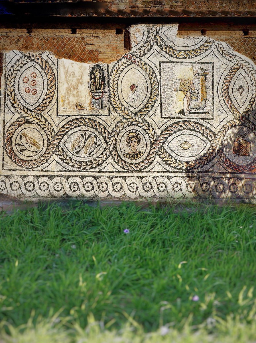 antmoose's tweet photo. To everything there is a season. For #MosaicMonday, a late-C4 floor mosaic gracefully showing the months. The long season of #mosaic supremacy in #Ostia was waning, as top artisans shifted to the spectacular #opussectile of contemporaneous luxury villas. https://t.co/Bs51cgMW04