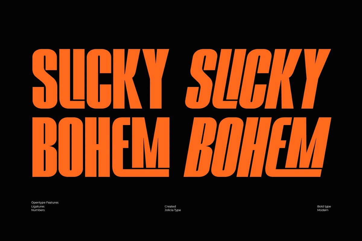marketorecom's tweet photo. Slicky Bohem | Ligature Sport Font
By joliciatype

Download Now:
https://t.co/wLhcHMxxwU https://t.co/RJgOtDAscm