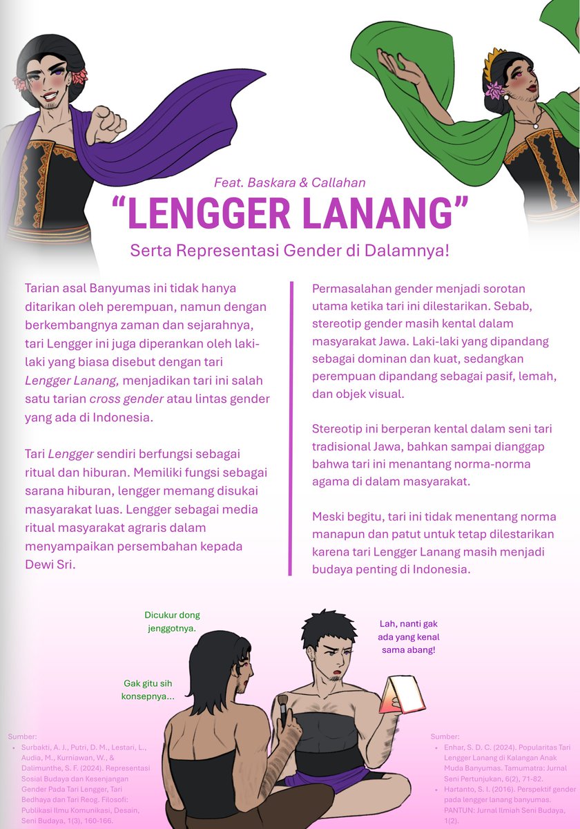 kanjenglisha's tweet photo. #MajalahCitraNusantara

Selamat 17-an! Mari kita kenalan sedikit dengan Tari Lengger Lanang dan seputar representasi gender dalamnya! 💃

FULL ZINE 🔗 https://t.co/VNykRas9k7 https://t.co/Nvnsx7osUE