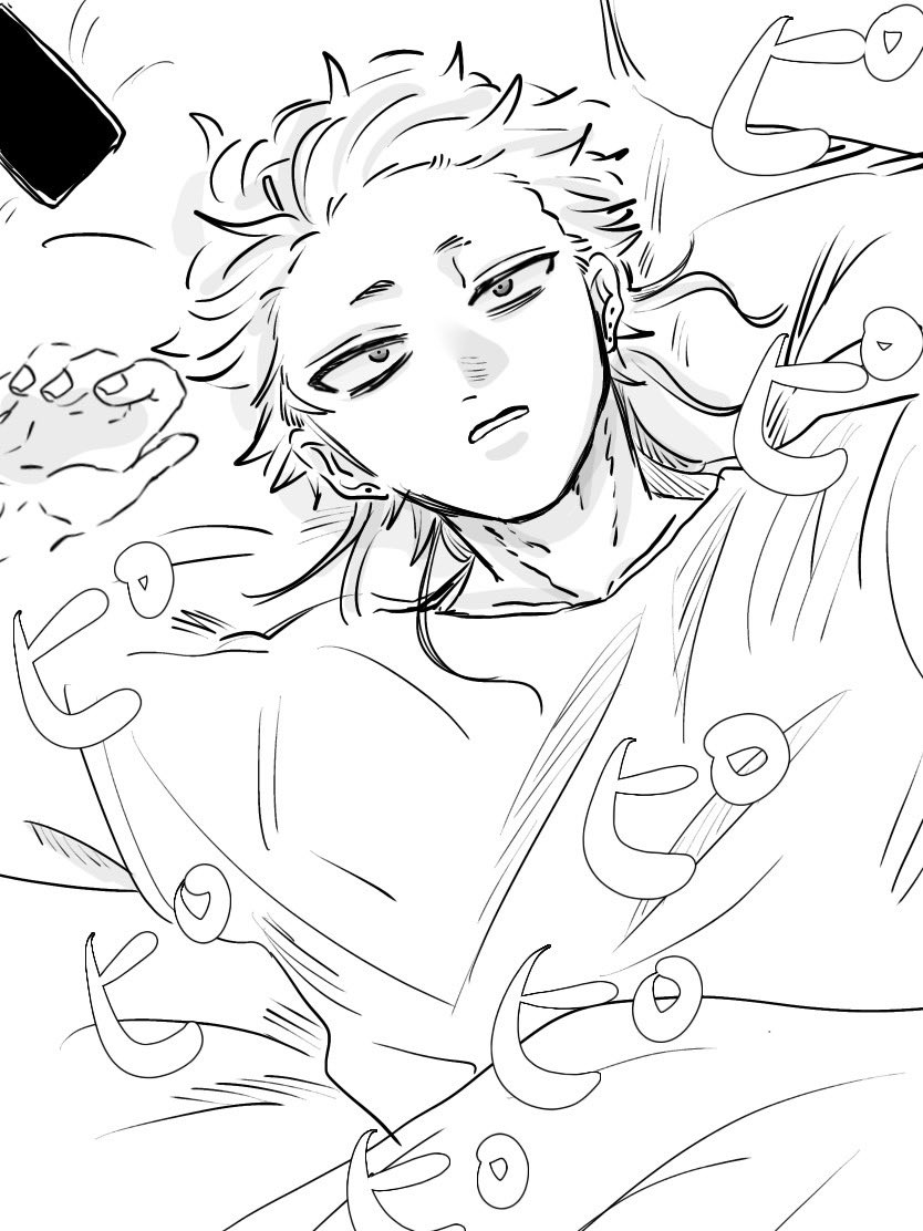 vo_x6's tweet photo. 描きたいところだけ描いた六猿 https://t.co/hPQGKAJ25Q