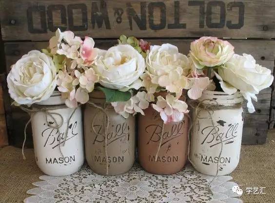 Zumba92563905's tweet photo. Just upcycled an old mason jar into a cute planter with some acrylic paint and twine—zero waste, full creativity! https://t.co/BLaR55matI