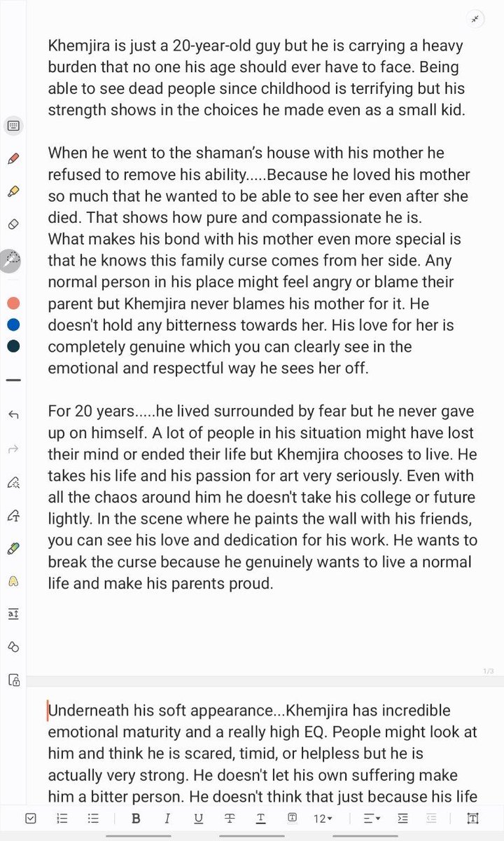 Reeaazzz's tweet photo. After watching episodes 1–6 of Khemjira....I really wanted to share my thoughts on his character. This is quite a long take and I still have so much more in my mind😅 but these were the main things I could put into words for now. If anything feels incorrect, insensitive or unintentionally offensive....please let me know...🙏🏻

#khemjira