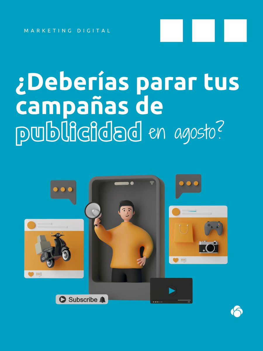 4Marketing360's tweet photo. 📢 Detener toda la publicidad porque ha llegado agosto no siempre es la mejor decisión. Dependerá de tu sector, de dónde esté tu público y, sobre todo, de cómo cambie la demanda durante estas semanas. https://t.co/wGFbIGJUb6