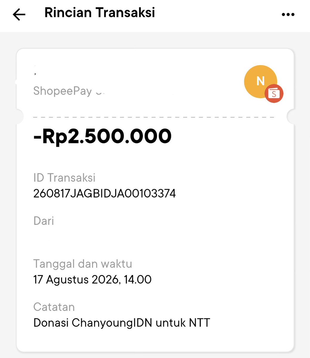 Chanyoung_IDN's tweet photo. @Chanyoung_IDN turut berdonasi sebesar Rp2.500.000 untuk membantu saudara-saudara kita yang terdampak gempa di Flores, NTT.

Donasi disalurkan melalui Tim @floresadotco melalui program donasi bersama @TUYUL_STRMRIIZE 

🔗 https://t.co/oMQnahR9eC

Semoga bantuan ini dapat segera tersalurkan dan sedikit meringankan kebutuhan teman-teman yang terdampak.

Yuk, teman-teman BRIIZE dan fanbase lainnya, kalau berkenan kita bisa ikut membantu sesuai kemampuan masing-masing. Berapa pun jumlahnya, setiap bantuan tetap berarti🧡