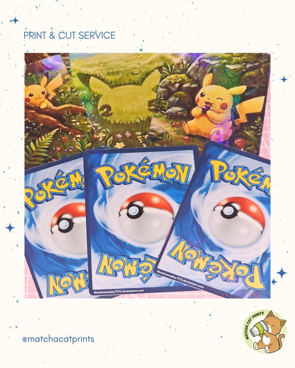 matchacatprints's tweet photo. ⚡ Pikachu, but make it collectible! ⚡

Pokémon-inspired cards made for our client 💛✨
Featuring the cutest little Pikachu!
Want your own custom cards? DM us!

#MatchaCatPrints #MatchaCatProofs #PokemonInspired #Pikachu #CustomCardsPH #CustomPrintsPH https://t.co/PfXIFwhIwB