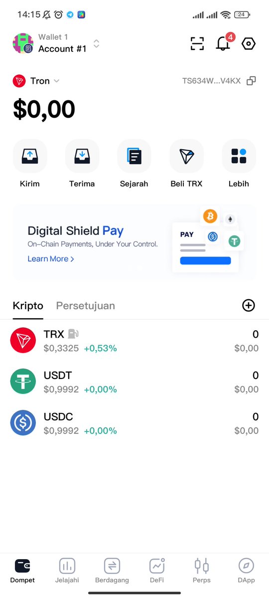 AnggaSaput45798's tweet photo. DSpay menawarkan solusi USDT Payment Gateway yang dapat membantu website dan merchant menerima pembayaran kripto.

@DigitShield_HQ
https://t.co/yYdwbwHLJ4
https://t.co/MdVirqomuP

#DigitalShield #DigitalShieldPay #DSpay #CryptoPayment #Web3 #BlockchainAdoption https://t.co/WkZwXIo8DU