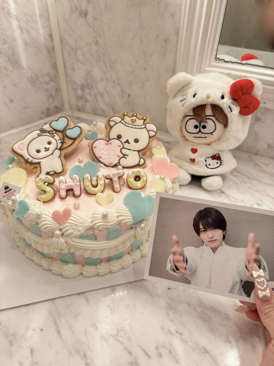 onyan5shuto's tweet photo. ♡ ⠀ ⠀ +⠀⠀.⠀˚⠀  ♡ ⠀ ˚⠀. ⠀₊⠀ ⠀ ♡
       :                .
. ˚  　  ♡  ₊   Happybirthday Shuto  ♡︎

　　.   ∧＿∧　˚ .♡  
₊   ♡ ( ˶ ･ω･˶  )/ .　   ♪
　.  ⊂　　    ノ  ˚ . +

#猪俣周杜生誕祭2026 #猪俣周杜 https://t.co/S5GUqFnNKL