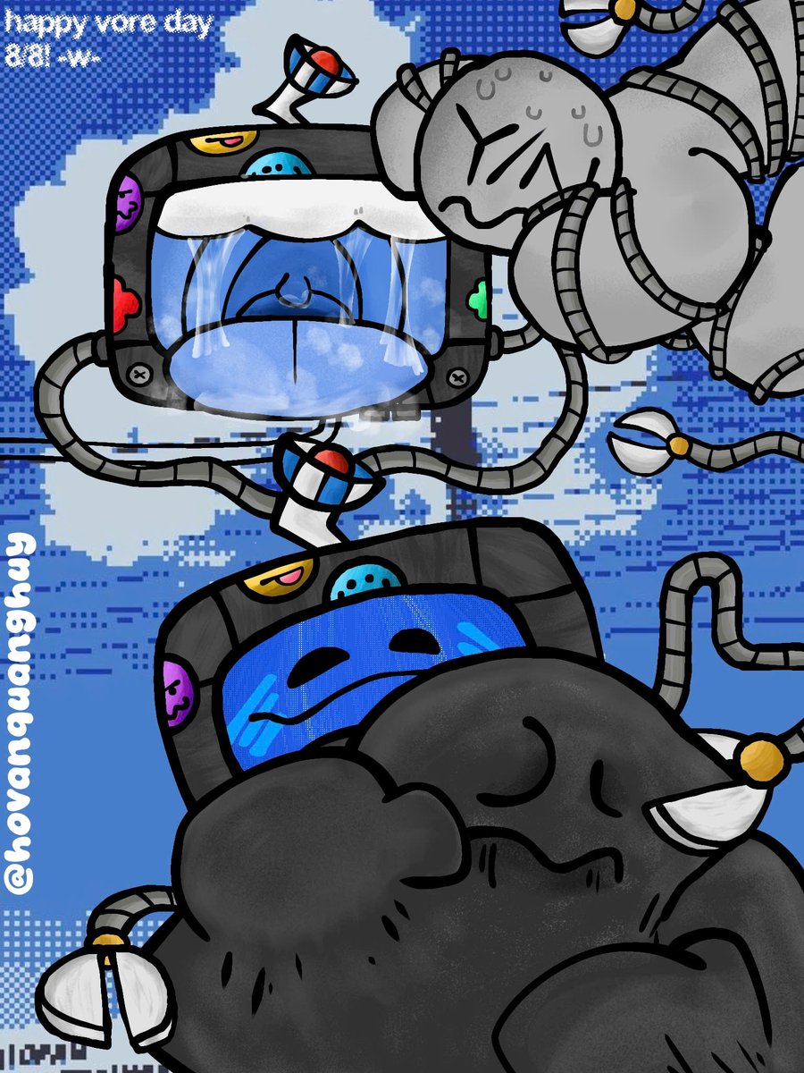 friendishly4's tweet photo. cw: #vore #voreday2026 #robotpred
.
.
R0N gobbles an unfortunate prey,.,. ๐๐
puter maw & tumtum.,,. ๐ฅ๐ฅโก๏ธ
(-๐very late for voreday๐-) https://t.co/cT0orwZOsD