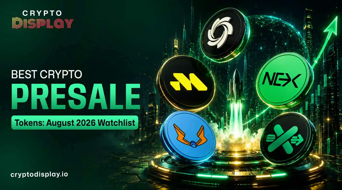 CryptoDisplayio's tweet photo. Best Crypto Presale Tokens August 2026 🔥
OneXfer ( $XFX )
Ozak AI ( $OZ )
Bitcoin Hyper ( $HYPER )
Remittix ( $RTX )
Nexchain ( $NEX )

For More - https://t.co/ltbitmvdYQ 

#CryptoDisplay #OZ #CryptoPresale #HYPER #XFX #CryptoProjects #NEX #Tokens #RTX https://t.co/mvMI5QL85I