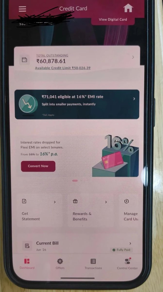 IM_Anshi21's tweet photo. A man bought an iPhone 16 from Flipkart for ₹59,475 using his

 Flipkart Axis Bank Credit Card.
He selected full payment because

 the card offered 5% cashback, which would bring the effective cost

 down to around ₹56,500.
But after delivery, he discovered

 that the transaction had been converted into an EMI without his consent.

He then used the Axis Bank app to close the EMI, expecting the matter

 to be resolved. Instead, foreclosure charges and taxes were added,

 taking the outstanding amount to ₹60,878.61.

Axis Bank’s current terms say EMI cancellation within the specified

 cooling-off period may avoid foreclosure charges, while later

 cancellation can attract pre-payment charges.

But the bigger question remains:
If the customer never opted for EMI

, why should he have to pay foreclosure charges at all?

Was this an issue at Flipkart’s end, Axis Bank’s end, or both?

Who should be held responsible for the extra charges?