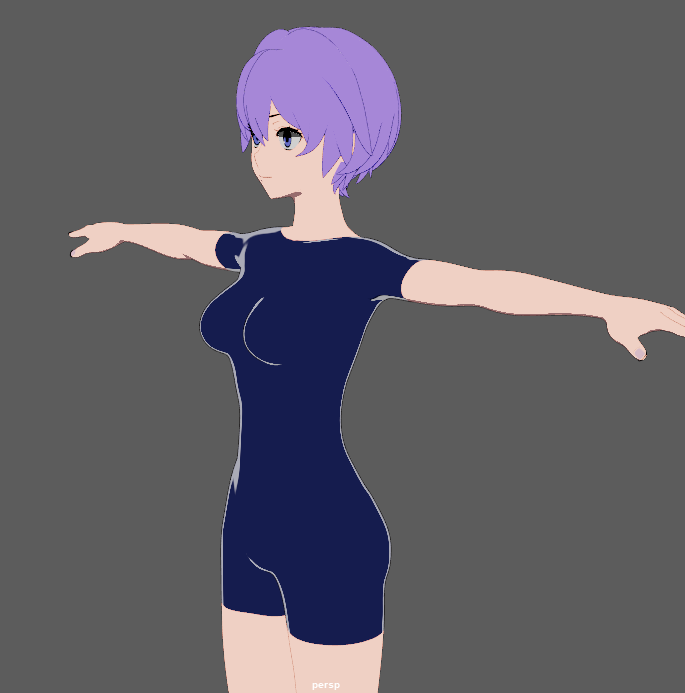 AlPr_Hugo's tweet photo. #3d 
��ニメーション用に作っているモデルの胴体と鎖骨周りだけ作り直すつもりが、エッジ本数が変わって頭まで作り直すことになったのでちょっとイメチェン。 https://t.co/6rou3tUqic