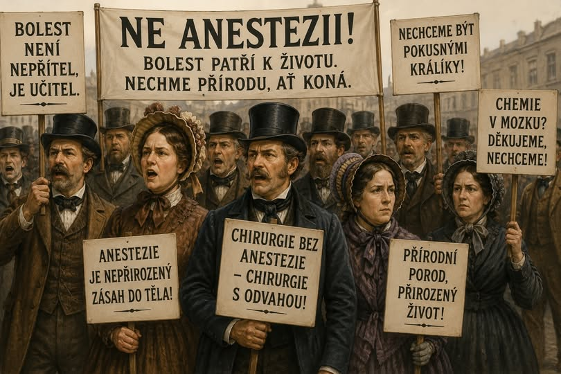SnihIniciativa's tweet photo. Před rozšířením anestézie museli pacienti při operacích často zůstat při vědomí a bolest jednoduše vydržet. Chirurgové se snažili být především rychlí. Amputace nebo jiné rozsáhlé zákroky byly nejen nesmírně bolestivé, ale představovaly také obrovskou psychickou zátěž. https://t.co/H1VR6I9Ydg