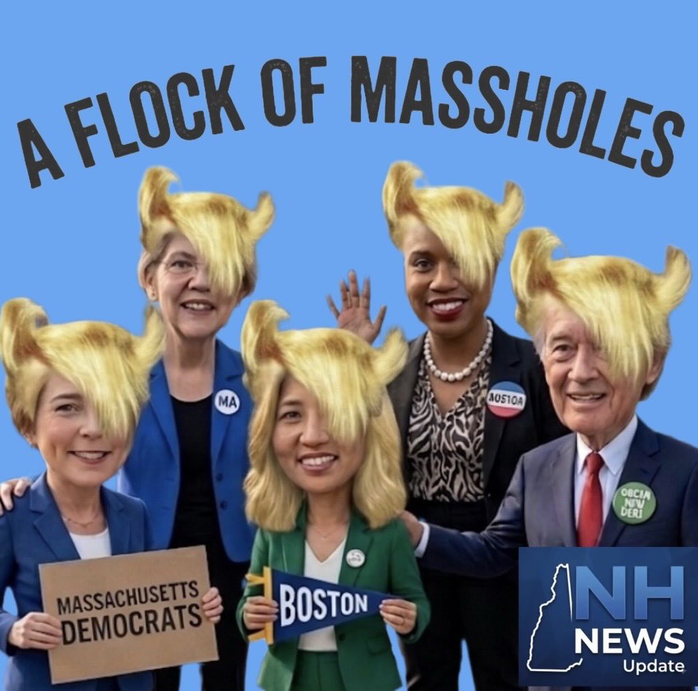 NHnewsUpdate's tweet photo. Massachusetts has lost ~182,000 residents to other states since 2020 — losing “roughly one and a half Cambridges.”

They’re leaving the wreckage Democrats caused

👉New Hampshire Democrats support the same policies these people ruined Mass with

True or False? 

#NHPolitics #MApoli