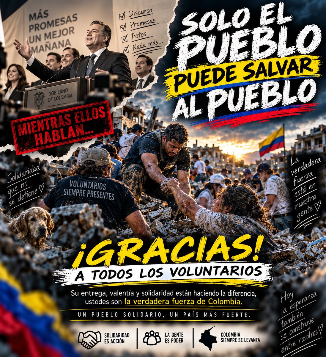 eldoc_89's tweet photo. Solo el pueblo puede salvar al pueblo !! #ColombiaUnSoloCorazón #ColombiaNoEstáSola https://t.co/8BO2vuDSy4