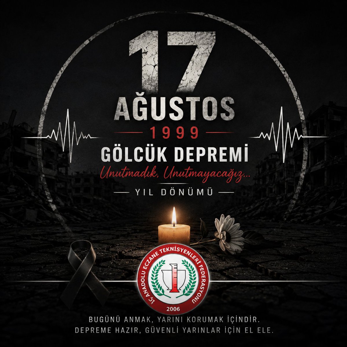 ietfed's tweet photo. 17 AĞUSTOS 1999  UNUTMADIK, UNUTMAYACAĞIZ

17 Ağustos 1999 Marmara Depremi’nde kaybettiğimiz vatandaşlarımızı, aradan geçen yıllara rağmen aynı hüzün ve rahmetle anıyoruz.

İç Anadolu Eczane Teknisyenleri Federasyonu https://t.co/eDQimUxhkj
