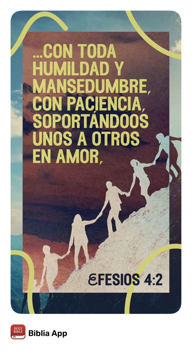 turistanac's tweet photo. “Sean humildes, amables y pacientes, y bríndense apoyo, por amor, los unos a los otros.”
Efesios 4:2  TLA https://t.co/d2Vv2cA37J
