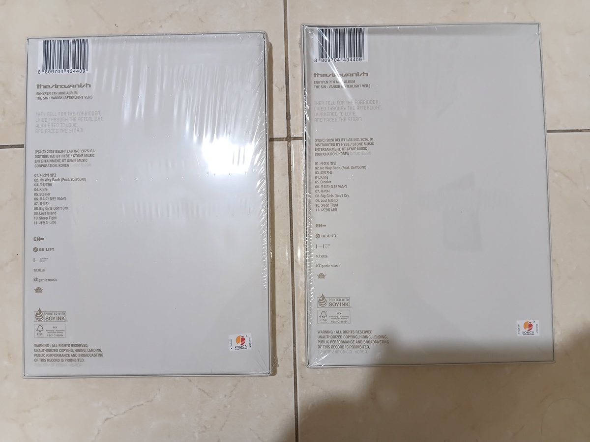 BULGOV1's tweet photo. [DEFECT SALE] TSV ENHYPEN AFTERLIGHT

A (kiri) 110k
B (kanan) 100k

Normal price 140k
Sealed
Splitpay only
Harga include pack
Co shopee 2k/co

Wts enhypen tsv ready ina https://t.co/K6QlYzNg94