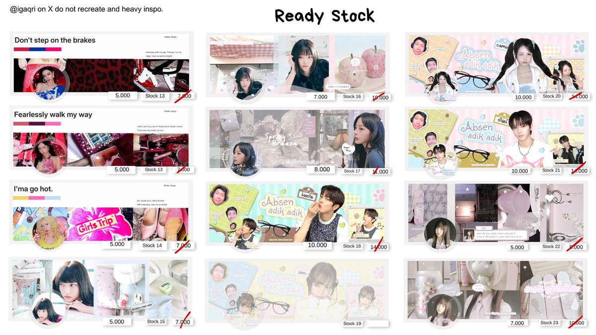 carmenitwa's tweet photo. hai, dalam rangka merayakan 17 Agustus-an, aku ada promo layout ready stock >__o ! ✨️ avail untuk sponsorship, take lebih dari 5 get 30% 🧚‍♀ #bealanja zonauang *02 https://t.co/Z4VZi4QhPk