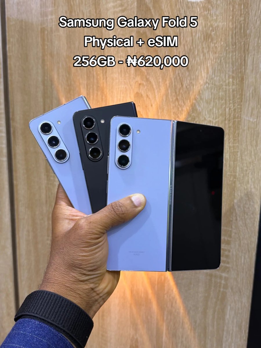 mgxgadgets's tweet photo. Samsung Galaxy Fold 5  
Physical + eSIM

256GB - ₦620,000

#FYP #samsung #samsungsgalaxyfold5 #fold5 #lagosgadgetstore 

Location: Mokland Plaza, 3/9 Olu Koleosho street, off Medical Road, Computer Village Ikeja Lagos state. 
Phone number: 08135395542 https://t.co/lVLPypoUo7