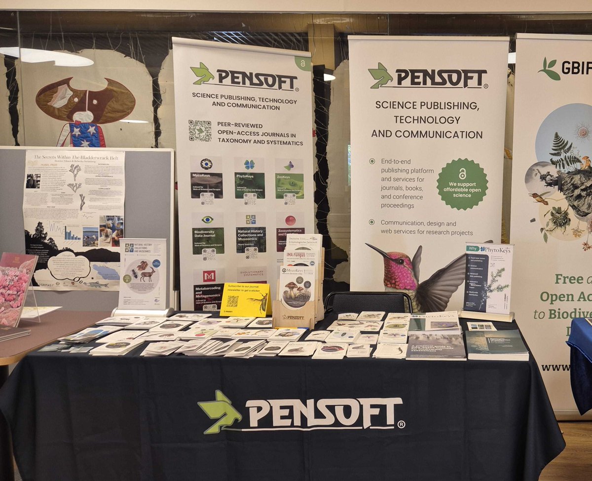 Pensoft's tweet photo. 📢 We're at #biosyst2026 in Uppsala, Sweden!
🤝 Come and find us at our booth to chat about our publishing services - from manuscript to publication, plus our tools for taxonomic and biodiversity data.
📍 See you at our booth!
@SystAssn @uppsalauni https://t.co/pdhyf6dDEs